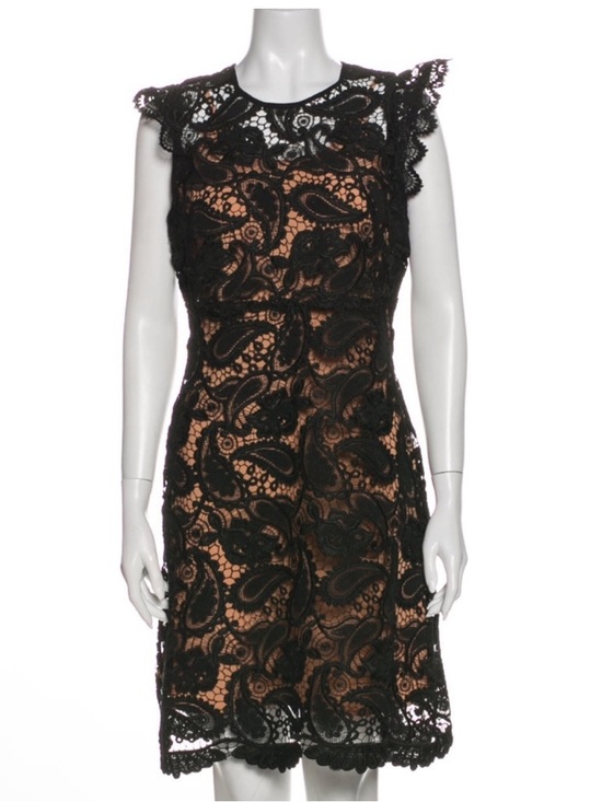 Michael Kors Dresses & Skirts - Michael Kors Black paisley Lace brocade Midi Dress 4